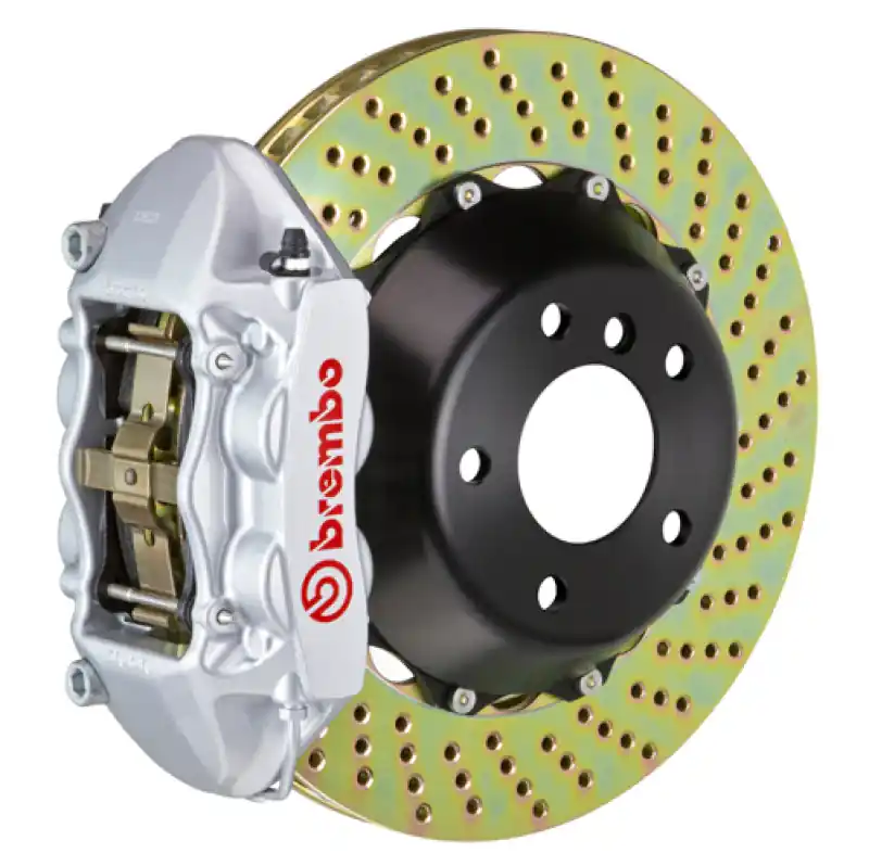Exclusive Brembo 09-15 7-Series Rear GT BBK 4 Piston Cast 380x28 2pc Rotor Drill — PMD Premier Motoring Development