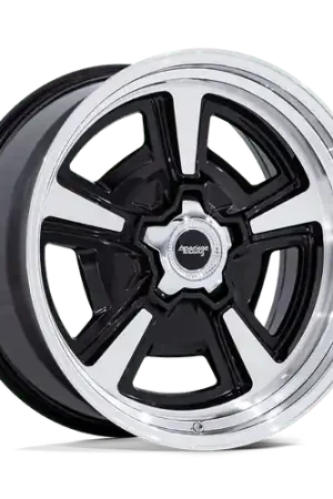 American Racing Vintage VN517 MARAUDER 5X120.65 20x10 +6 GLOSS BLACK MACHINED W/ DIAMOND CUT LIP Last Chance