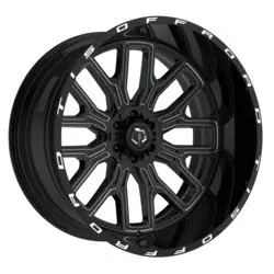 Original TIS 560BM 6X135/6x139.7 22x12 -44 Gloss Black & Milled