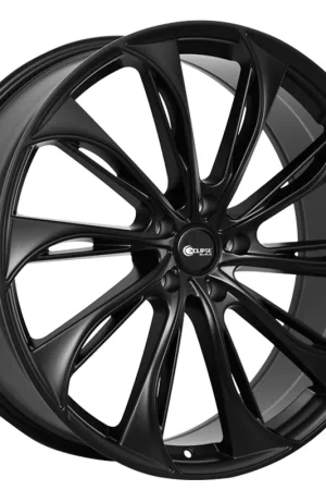 22x8.5" Eclipse Wheels 106 Full Satin Black Rims High Quality