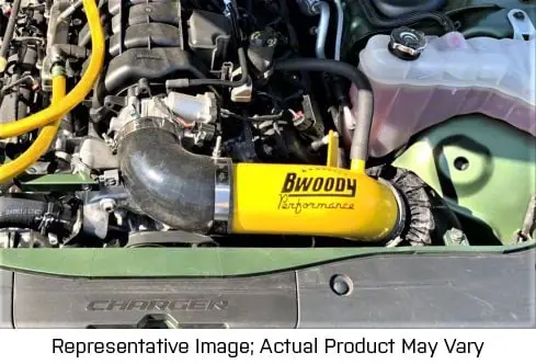 Bwoody Performance Velocity Plus Cold Air Intake for 90mm Throttle Body; Wrinkle Black Professional Grade
