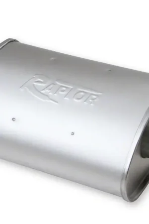 Flowtech Raptor Turbo Performance Offset/Center Muffler; 2.50-Inch Inlet/2.50-Inch Outlet Authentic