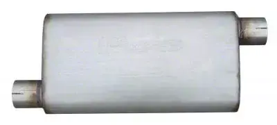 Pypes Race Pro Offset/Offset Oval Muffler; 2.50-Inch Inlet/2.50-Inch Outlet Limited Edition