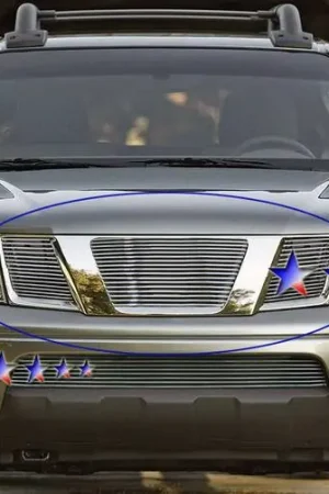 Free Returns Nissan Frontier APS Billet Grille - without Logo Opening - Upper - Aluminum - N66505A