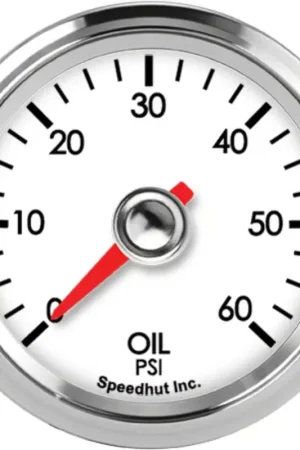 Speedhut Legacy Series 2-1/16-Inch Oil Pressure Gauge; Full Sweep; 0-60 PSI Best Seller