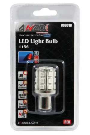 ANZO LED Bulbs Universal LED 1156 Red - 24 LEDs 2in Tall — PMD Premier Motoring Development Wholesale