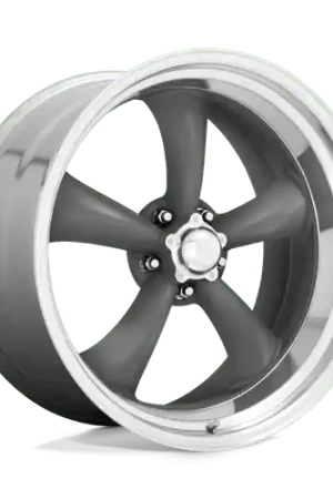 Brand New American Racing Vintage VN215 CLASSIC TORQ THRUST II 5X120.65 22X9 +15 MAG GRAY W/ MACHINED LIP