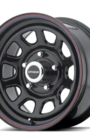 Top Rated American Racing AR767 5X114.3 15X10 -38 GLOSS BLACK W/ STRIPES