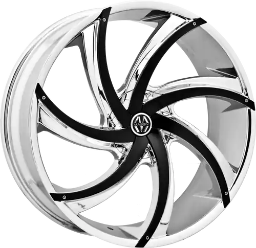 MASSIV 920 5X114.3/5X120 22x8.5 +38 CHROME WITH BLACK INSERT Direct From Manufacturer