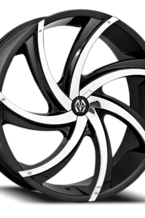Massiv 920 Wheel 24x9 5x115 & 5x120 Black With Chrome Insert 15mm - FREE T-SHIRT INCLUDED! Special Offer