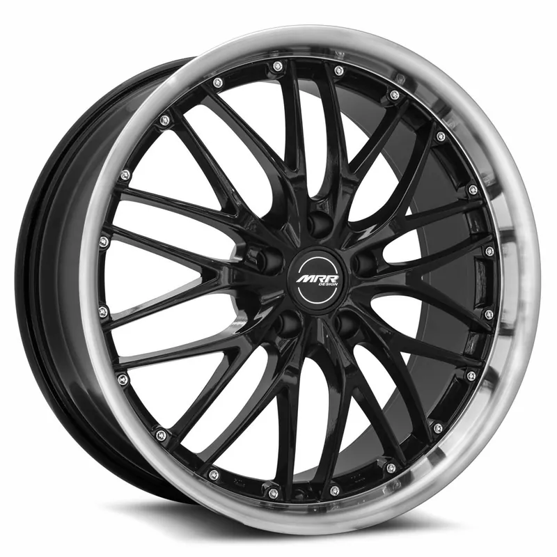 Final Sale Mrr Gt1 Wheel 19x8.5 5x114.3 Black Machined Lip 35mm - FREE T-SHIRT INCLUDED!