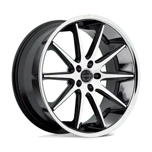 High Quality Asanti Black ABL-4 CAPELLA 5X120 20X10 +35 MACHINED FACE W/ SS LIP
