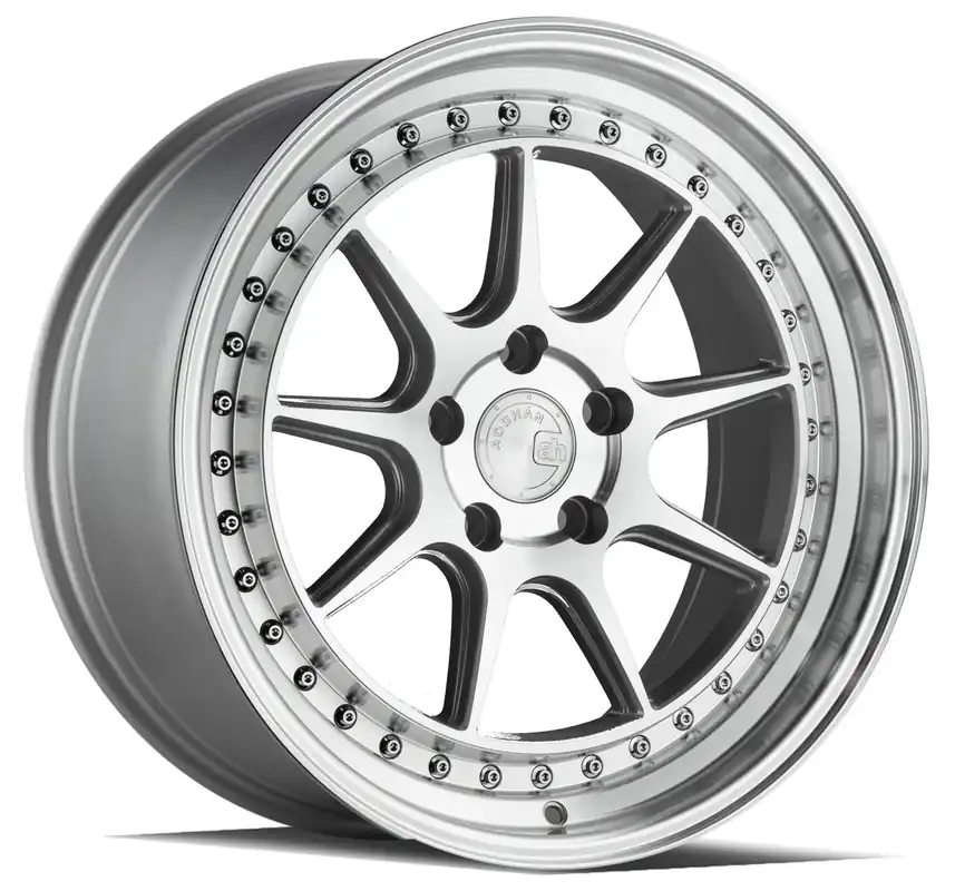 Aodhan Ds-X Wheel 18x9.5 5x114.3 Silver w/ Machined Face 30mm - FREE T-SHIRT INCLUDED! Best Choice