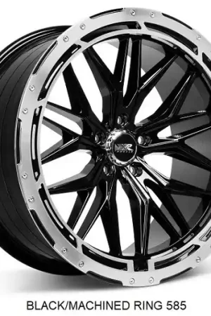 Xxr 585 Wheel 20x8.5 5x114.3 Black w/ Machined Ring 35mm Hassle-Free Returns