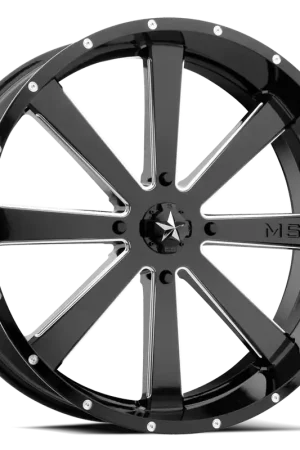 Msa Offroad M34 Flash Atv Utv Wheel 20x7 4x156 Gloss Black Milled 0mm - FREE T-SHIRT INCLUDED! Clearance