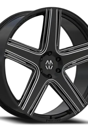Direct From Manufacturer Massiv 926 Wheel 22x9 5x120 Black And Milled 40mm - FREE T-SHIRT INCLUDED!