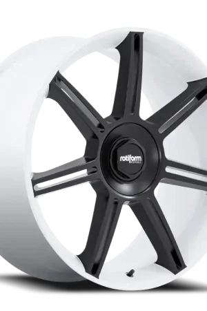 Original Rotiform Fra Wheel 22x10 5x130 Gloss White With Matte Black Spokes 56mm - FREE T-SHIRT INCLUDED!