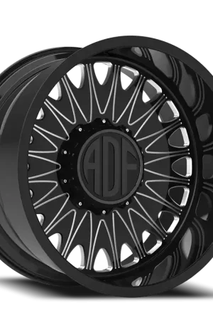 Adf Roulette Wheel 26x16 5x150 Gloss Black/Machined -101mm - MINIMUM PURCHASE OF 4 - FREE T-SHIRT INCLUDED! Top Pick
