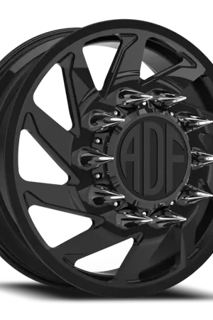 Adf Contractor Left Dually Wheel 20x8.25 8x165.1 Gloss Black 144mm - MINIMUM PURCHASE OF 4 - FREE T-SHIRT INCLUDED! Authentic