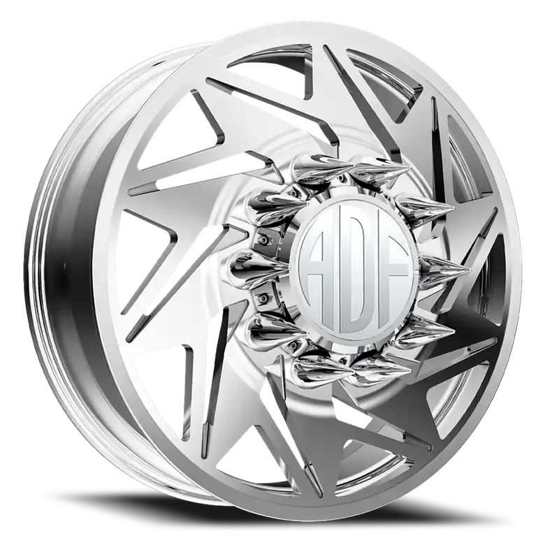 Adf Flex Left Dually Wheel 20x8.25 8x210 Polished 144mm - MINIMUM PURCHASE OF 4 - FREE T-SHIRT INCLUDED! Limited Edition