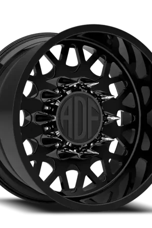 Adf Hot Shot Dually Wheel 22x14 8x210 Gloss Black -76mm - MINIMUM PURCHASE OF 4 - FREE T-SHIRT INCLUDED! Budget