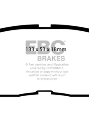 Top Pick EBC 94-99 Toyota Celica 1.8 Yellowstuff Front Brake Pads