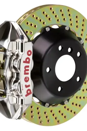 Brembo 96-05 550/575 (Excl. GTC) Rear GTR BBK 4 Piston Billet 380x28 2pc Rotor Drilled- Nickel Special Offer