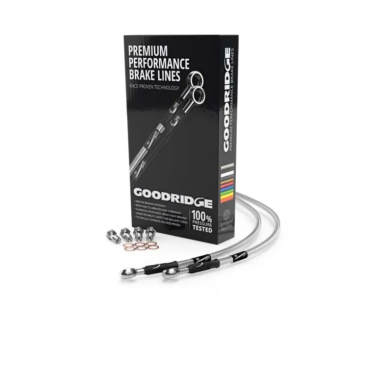 Goodridge 01-05 Harley-Davidson VRSCA V-Rod (w/o ABS) Clear Rear Brake Line w/Clear Fittings Reduced Price