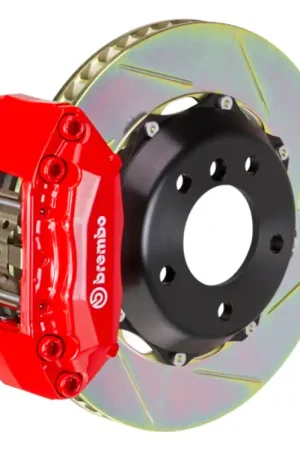 Final Sale Brembo 07-13 Mini Cooper Fr GT BBK 4Pis Cast 2pc 328x28 2pc Rotor Slotted Type1-Red