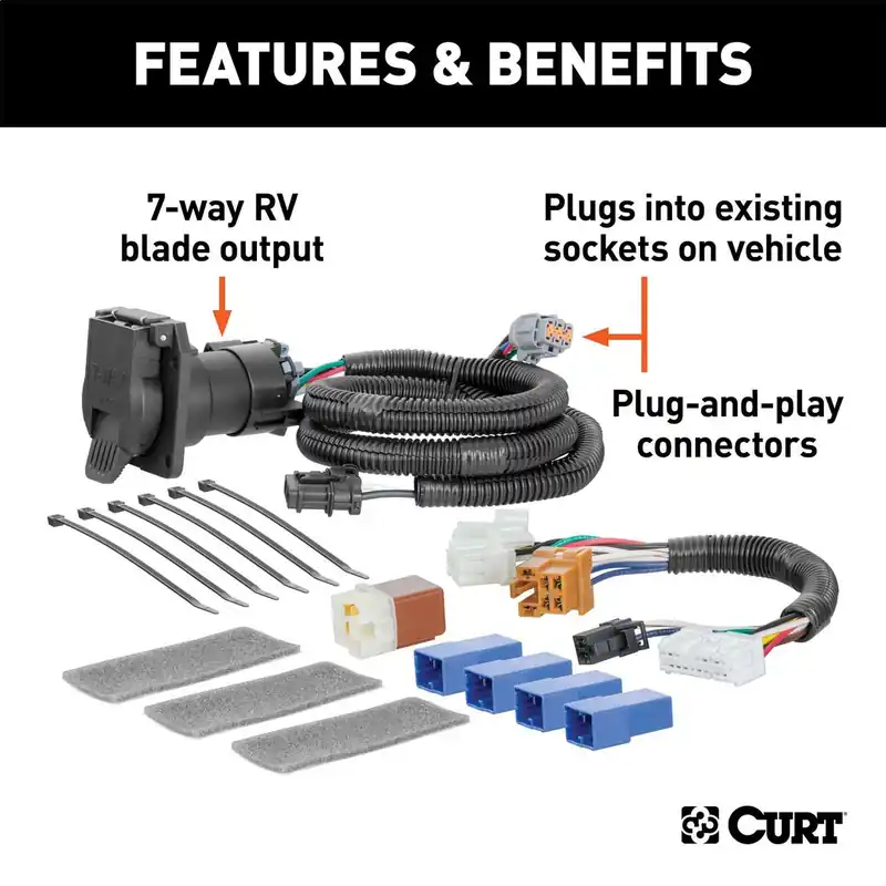 Curt 56357 Custom Wiring Connector | Infiniti JX35 QX60 Nissan Pathfinder Genuine
