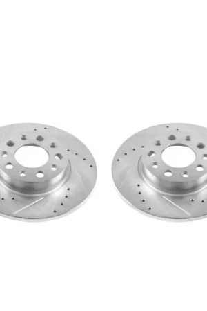 Power Stop 16-18 Fiat 500X Rear Evolution Drilled & Slotted Rotors - Pair Direct From Manufacturer
