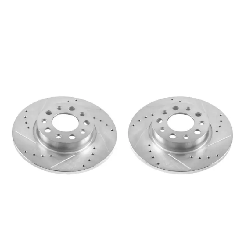 Power Stop 16-18 Fiat 500X Rear Evolution Drilled & Slotted Rotors - Pair Direct From Manufacturer