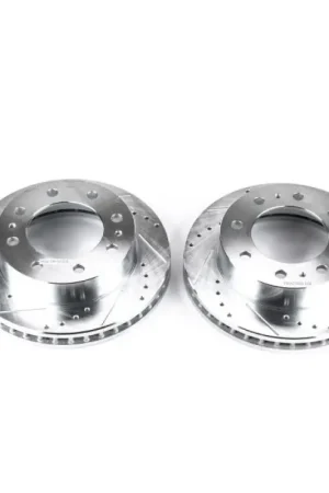 Money Back Guarantee Power Stop 02-04 Chevrolet Avalanche 2500 Front Evolution Drilled & Slotted Rotors - Pair