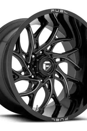 Fuel Offroad Wheels Runner D741 Gloss Black Milled 22x10 -18mm Offset 5x139.7 (5x5.5) Warranty Included