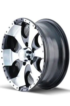 ION Type 136 15x6 / 5x114.3 BP / 0mm Offset / 83.82mm Hub Black/Machined Wheel Special Offer