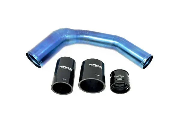 Torque Solution 2022+ Subaru WRX / 19-23 Subaru Ascent Titanium Top Mount Charge Pipe - Burnt Blue Limited Time