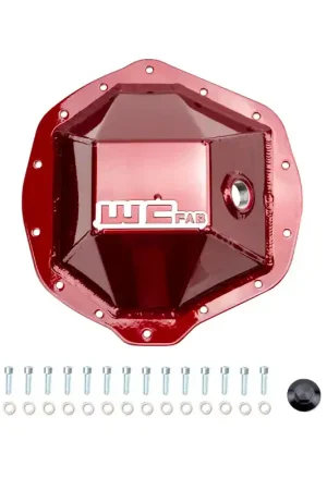 Free Shipping Wehrli 01-19 Chevrolet Duramax/03-19 Dodge Cummins 11.5in AAM Rear Diff. Cover - Candy Red