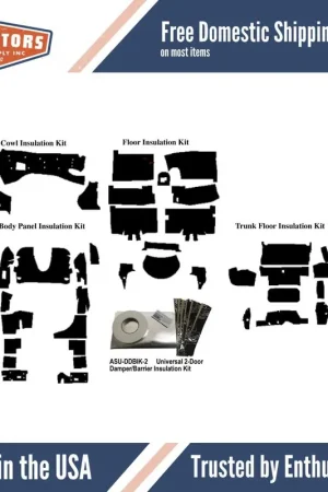 Buy Online Insulation Sound Deadener Kit for 82-92 Chevrolet, Pontiac Convertible Complete