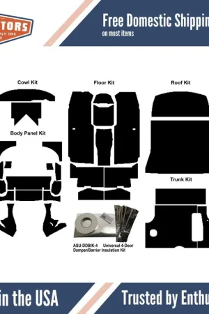 Insulation Sound Deadener Kit for 1953-54 Chevrolet Sedan Acoustishield Complete Big Sale