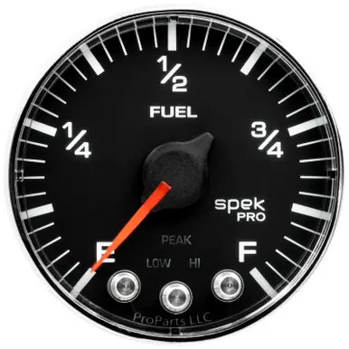 Autometer Spek-Pro Gauge Fuel Level 2 1/16in 0-270 Programmable Blk/Chrm - P312318 Cheap