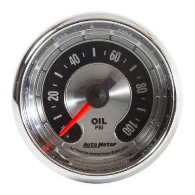 Deal Autometer American Muscle 2 1/16in 100PSI Mechanical Oil Pressure Gauge - 1219