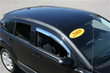 Putco 07-12 Dodge Caliber (Front Only) Element Chrome Window Visors - 480140 Crafted