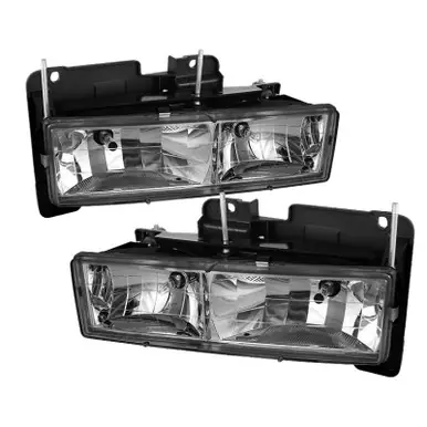 Xtune Chevy Suburban 88-98 Crystal Headlights Chrome HD-JH-CCK88-C - 5064387 Hot Picks
