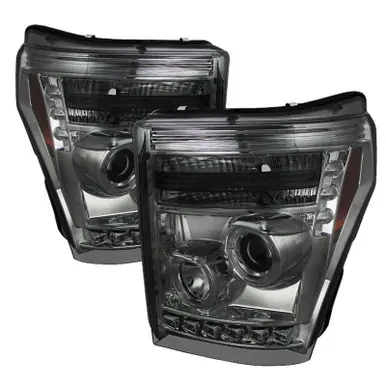Spyder Ford Super Duty 11-15 Projector Headlights LED Halo DRL Smke Low 9006 PRO-YD-FS11-HL-SM - 5070289 Handmade
