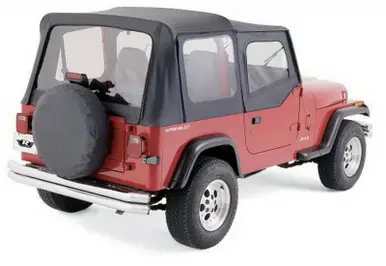 Rampage 1988-1995 Jeep Wrangler(YJ) OEM Replacement Top - Black Denim - 99615 One Day Deal