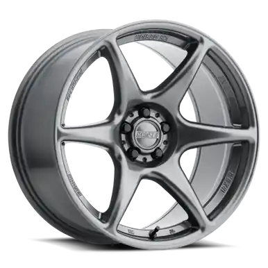 Worldwide Shipping Kansei K12G KNP 15x8in / 4x100 BP / 0mm Offset / 73.10mm Bore - Gloss Gunmetal w/ Machined Lip Wheel - K12GM-158010-00