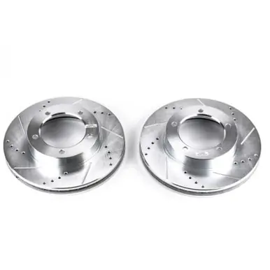 Buy Direct Power Stop 98-07 Lexus LX470 Front Evolution Drilled & Slotted Rotors - Pair - JBR735XPR